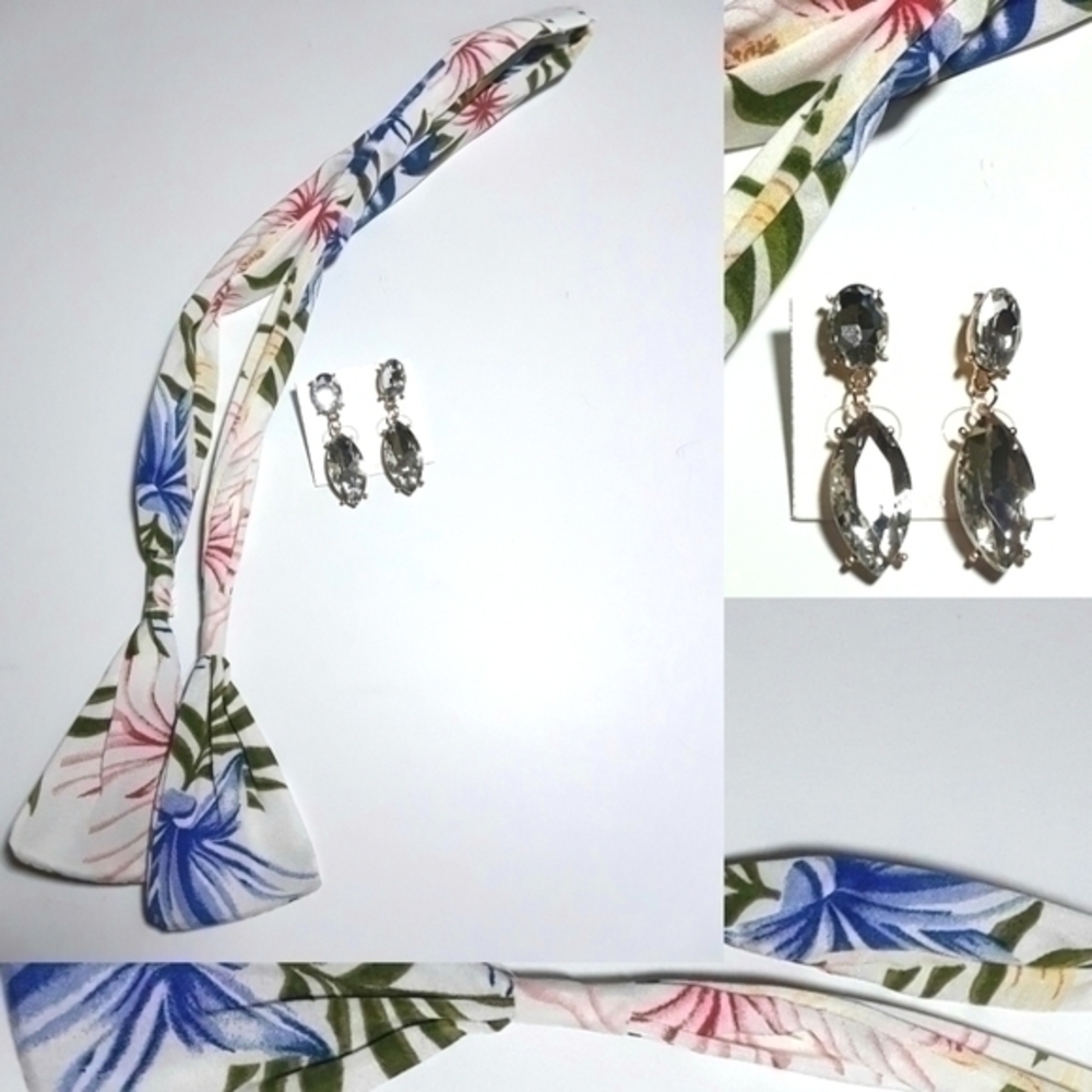 Bend-N-Bow Headband & Heart Earrings Set